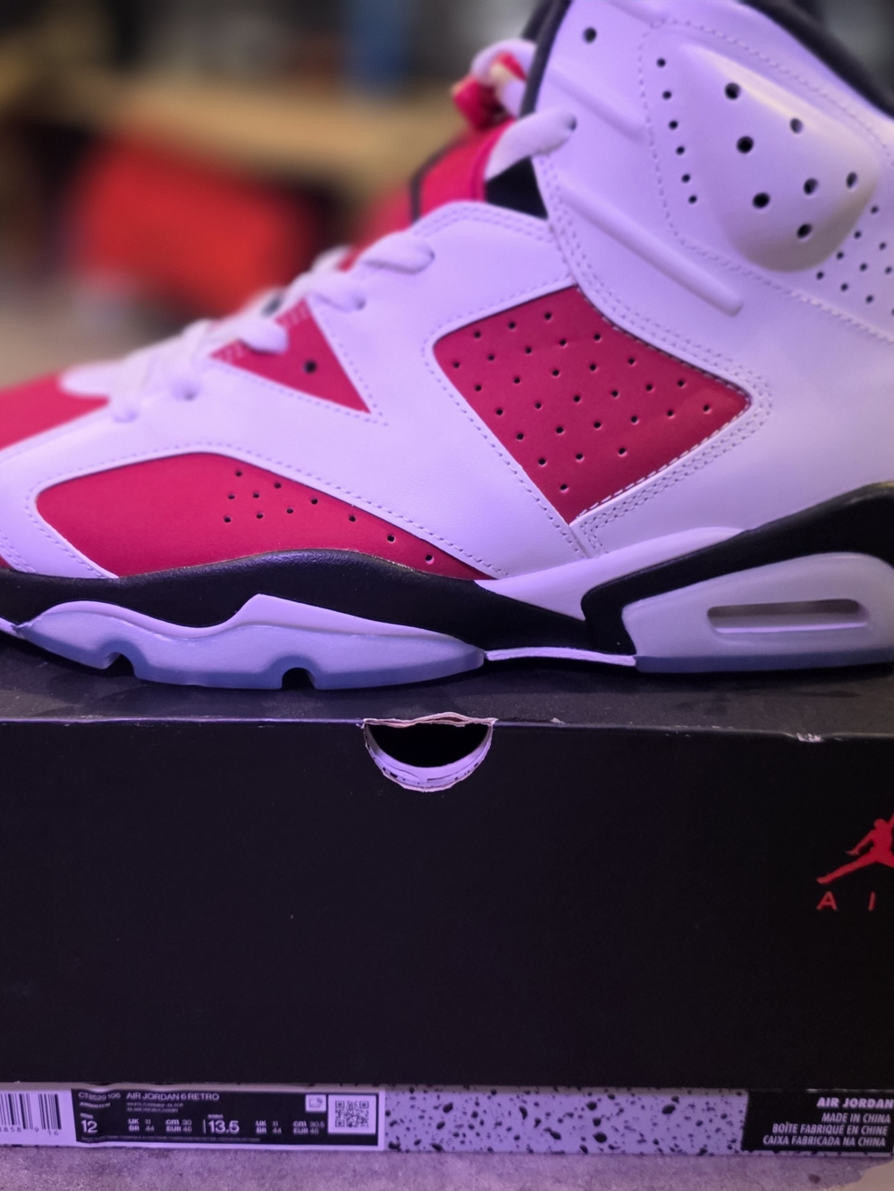 Nike Jordan 6 Retro 2021 "Carmine" Basketball Sneakers NEW
